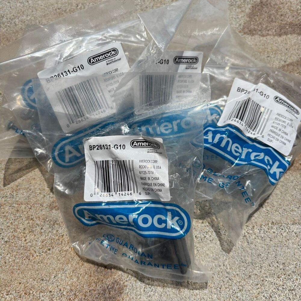 Amerock BP26131-G10 Satin Nickel 1” Square Cabinet Knobs Lot Of 5 *New*